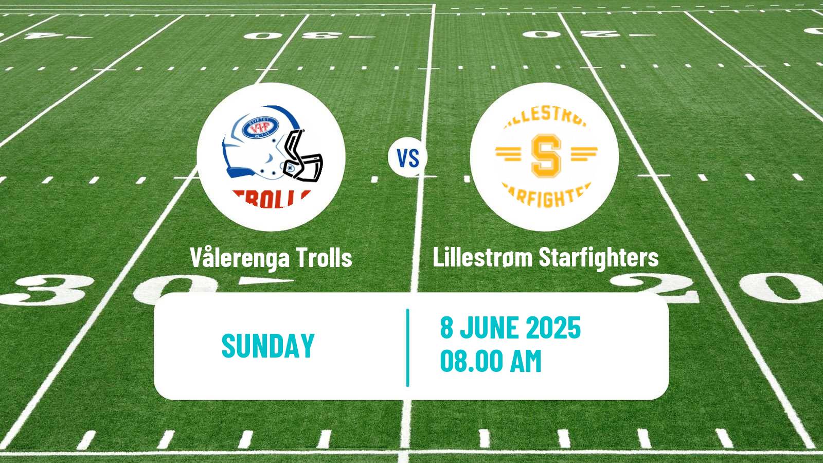 American football Norwagein Eliteserien American Football Vålerenga Trolls - Lillestrøm Starfighters
