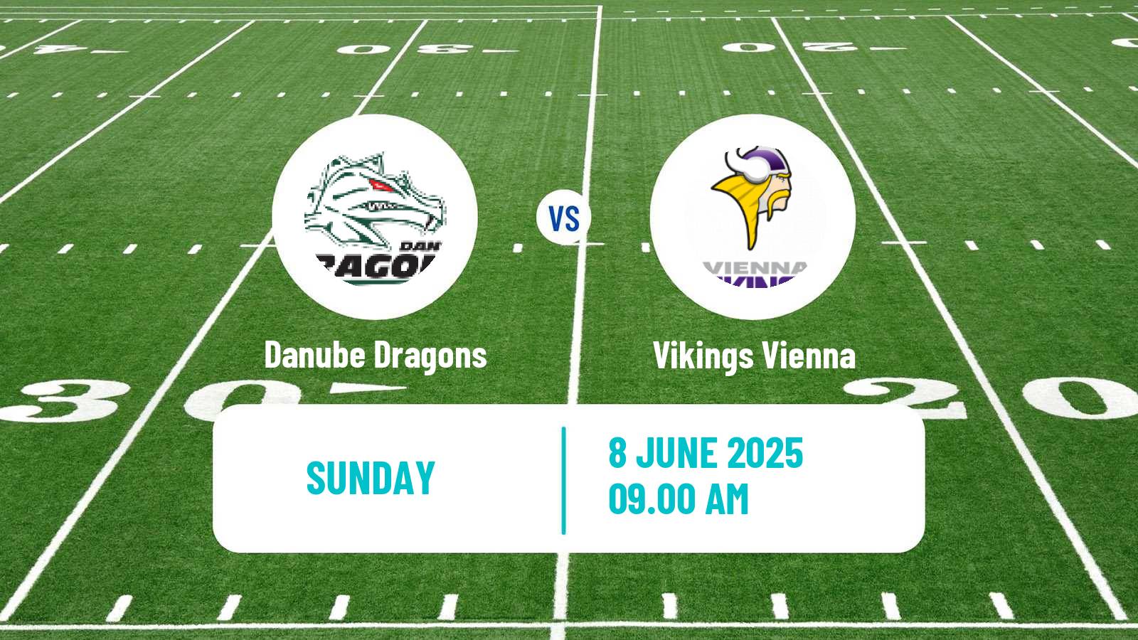 American football Austrian Football League Danube Dragons - Vikings Vienna