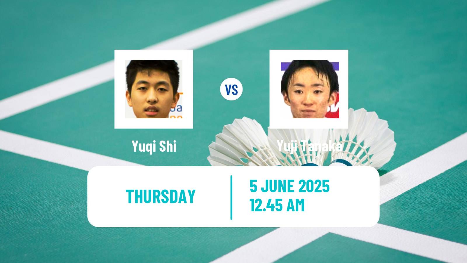 Badminton BWF World Tour Indonesia Open Men Yuqi Shi - Yuji Tanaka