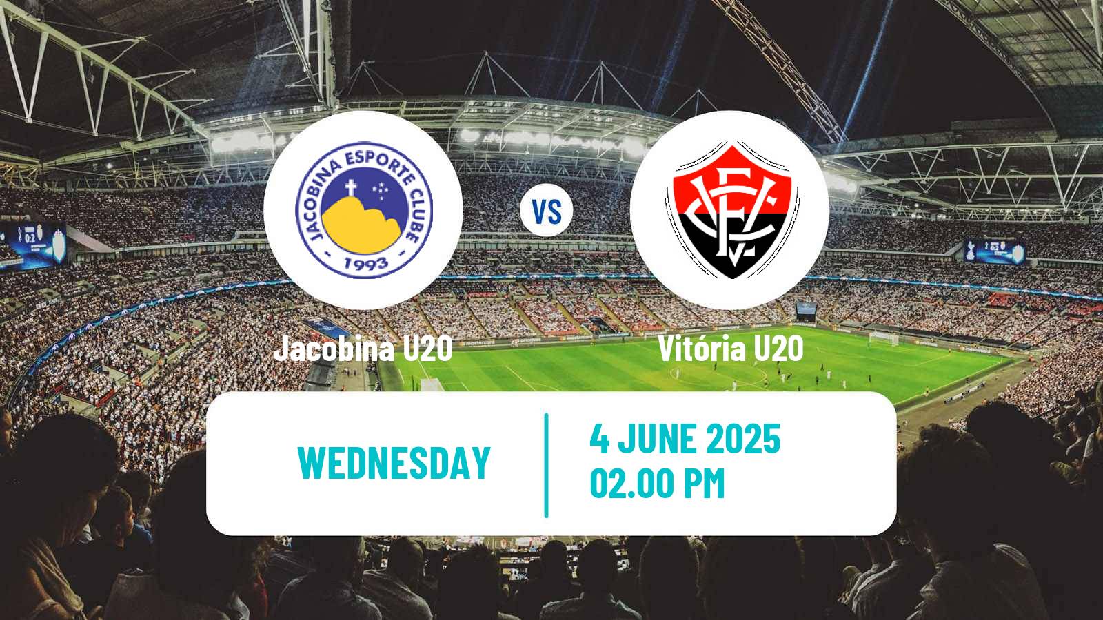 Soccer Brazilian Baiano U20 Jacobina U20 - Vitória U20