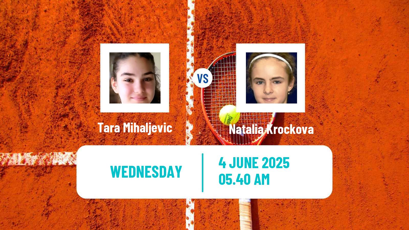 Tennis ITF W15 Osijek Women Tara Mihaljevic - Natalia Krockova