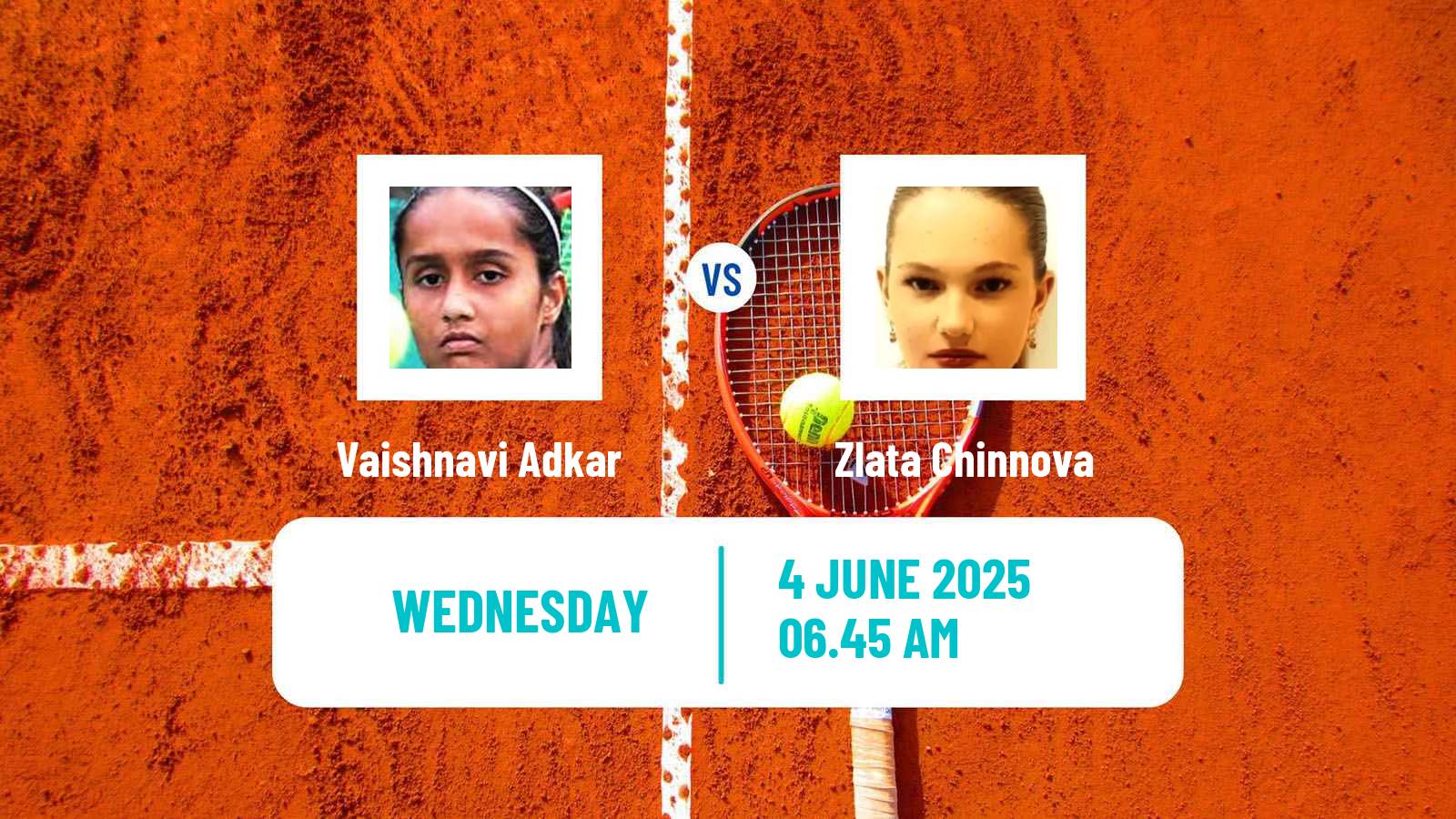 Tennis ITF W15 Tashkent Women Vaishnavi Adkar - Zlata Chinnova