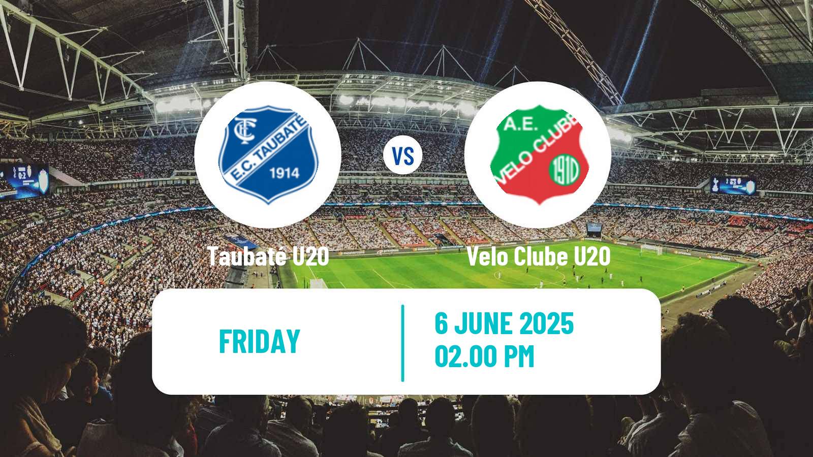 Soccer Brazilian Paulista U20 Taubaté U20 - Velo Clube U20
