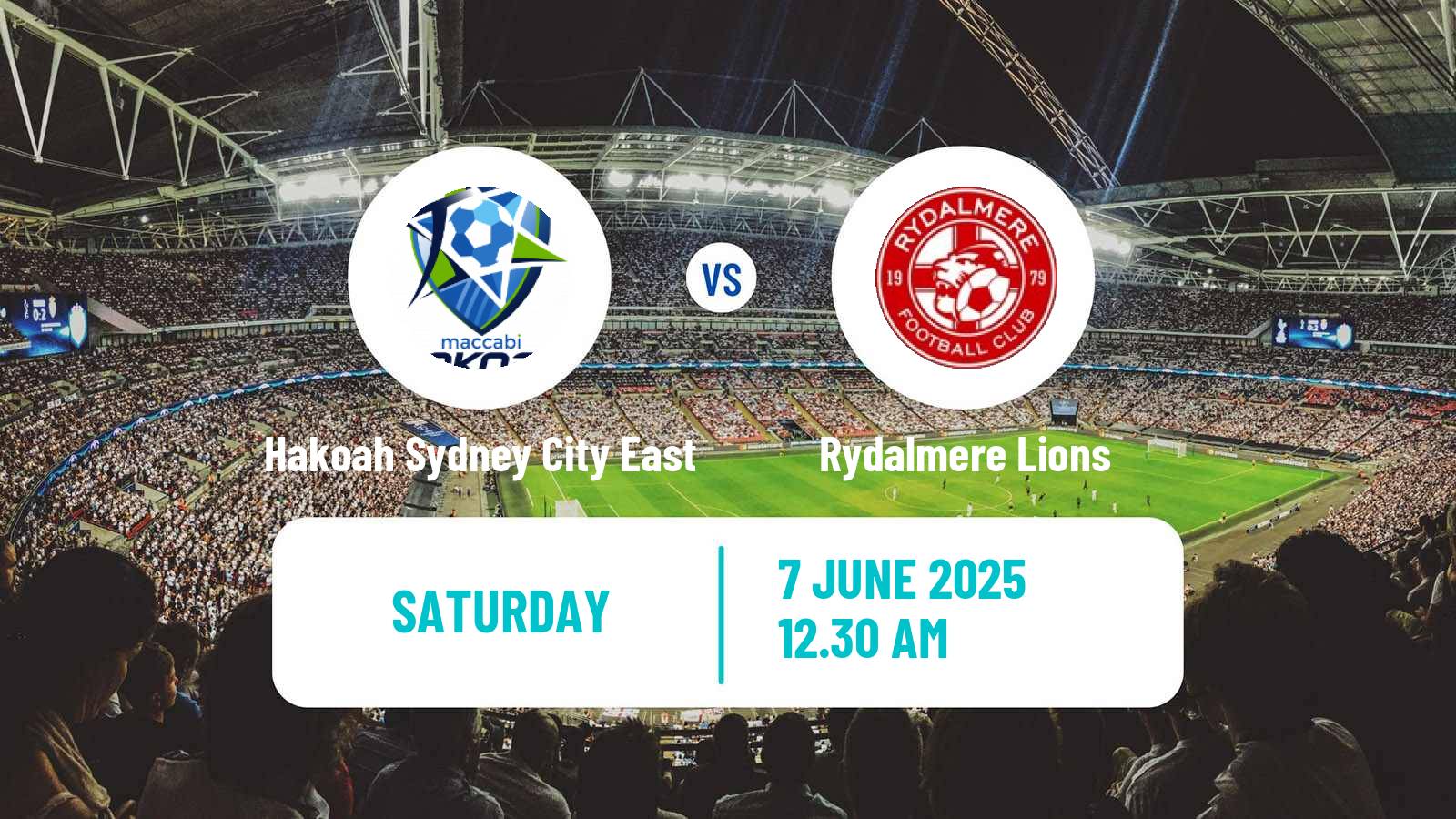 Football Australian NSW League One Hakoah Sydney City East - Rydalmere Lions