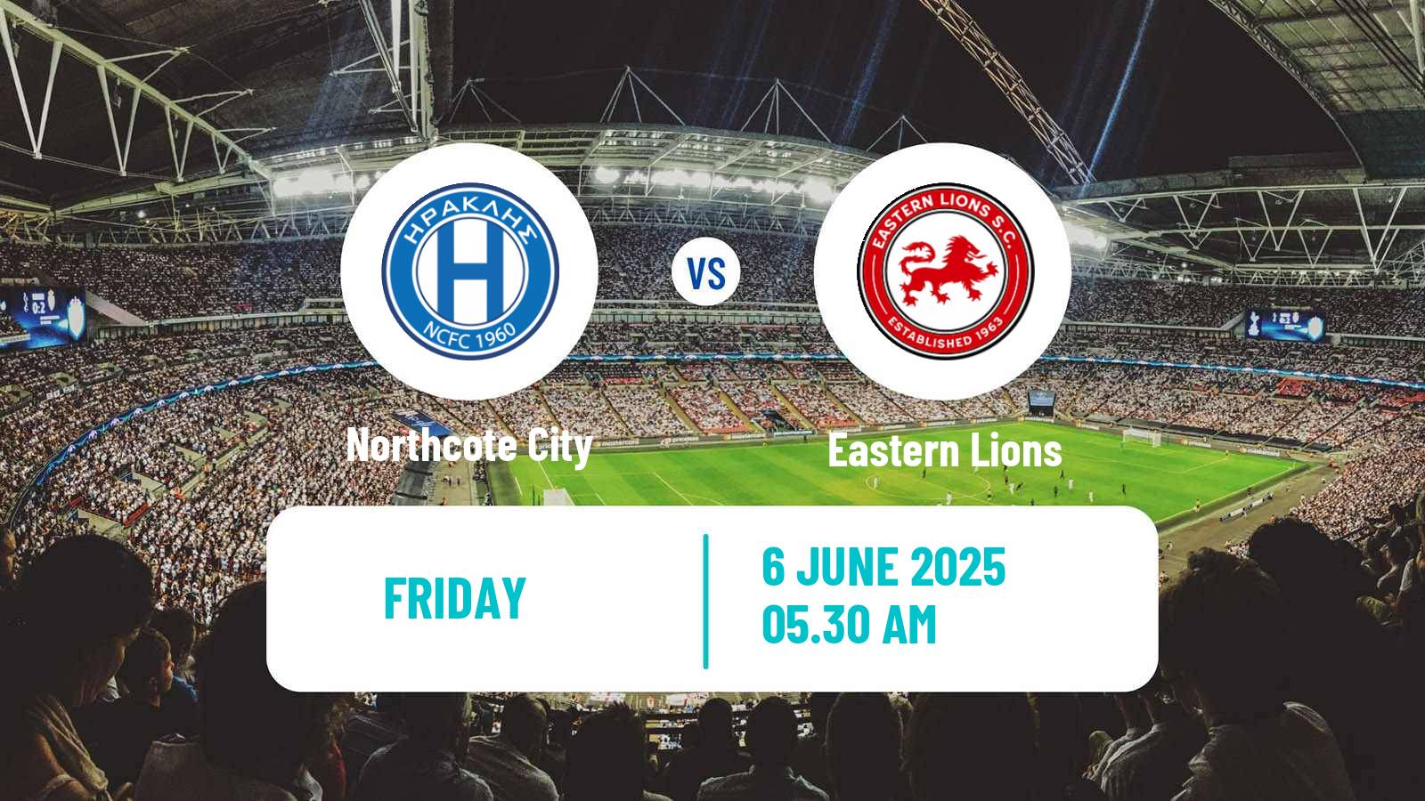 Soccer Australian Victoria Premier League Northcote City - Eastern Lions