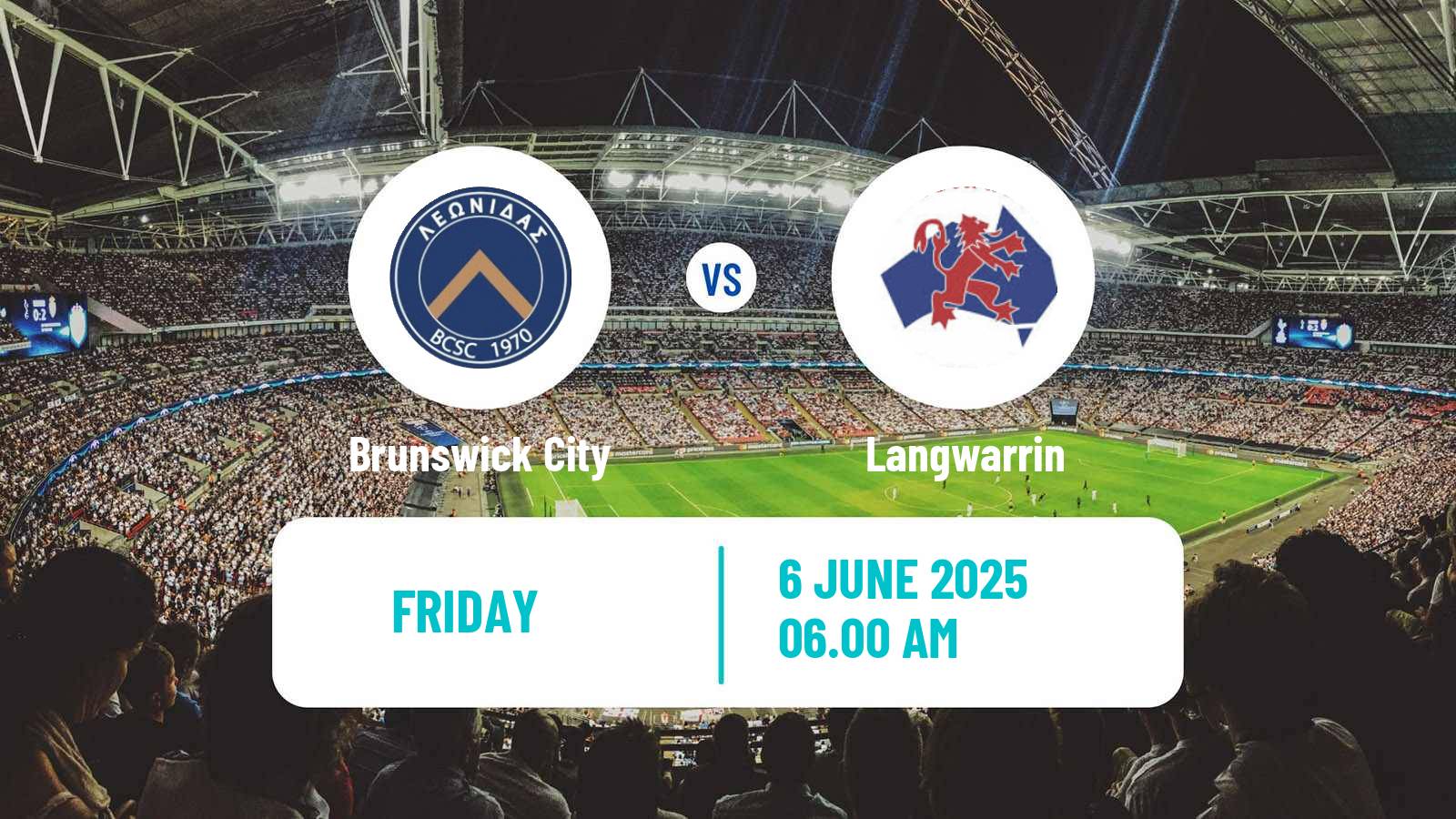 Soccer Australian Victoria Premier League Brunswick City - Langwarrin