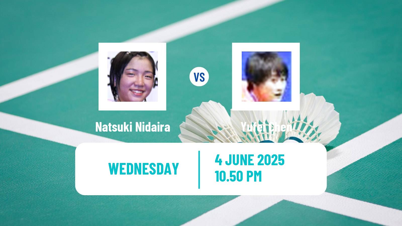 Badminton BWF World Tour Indonesia Open Women Natsuki Nidaira - Yufei Chen