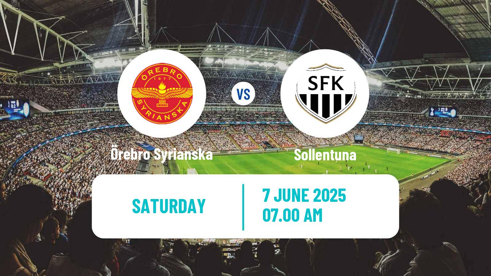 Soccer Swedish Division 1 Norra Örebro Syrianska - Sollentuna