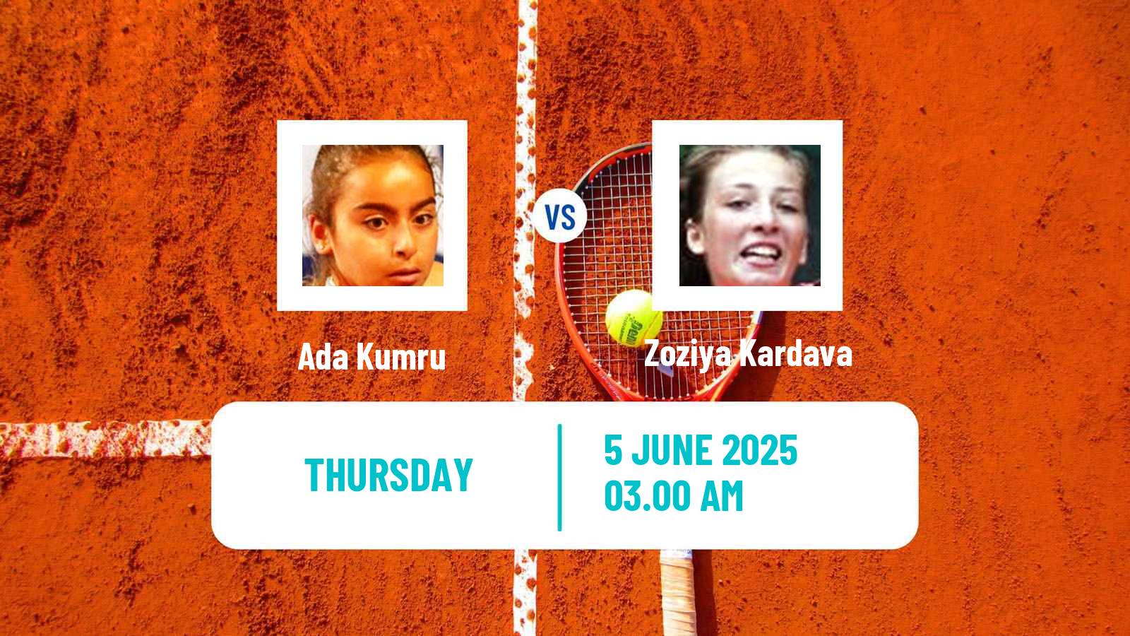 Tennis ITF W15 Kayseri 2 Women Ada Kumru - Zoziya Kardava