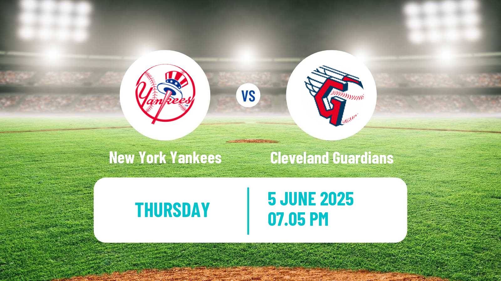 Baseball MLB New York Yankees - Cleveland Guardians