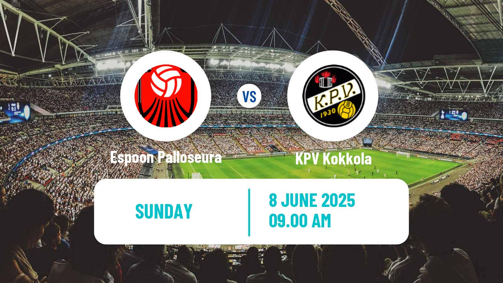 Soccer Finnish Ykkonen Espoon Palloseura - KPV Kokkola