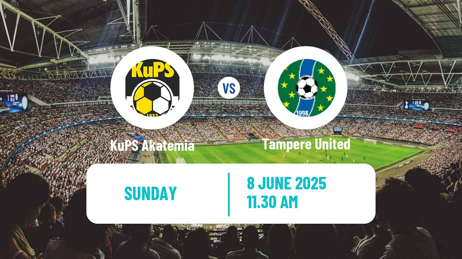 Soccer Finnish Ykkonen KuPS Akatemia - Tampere United