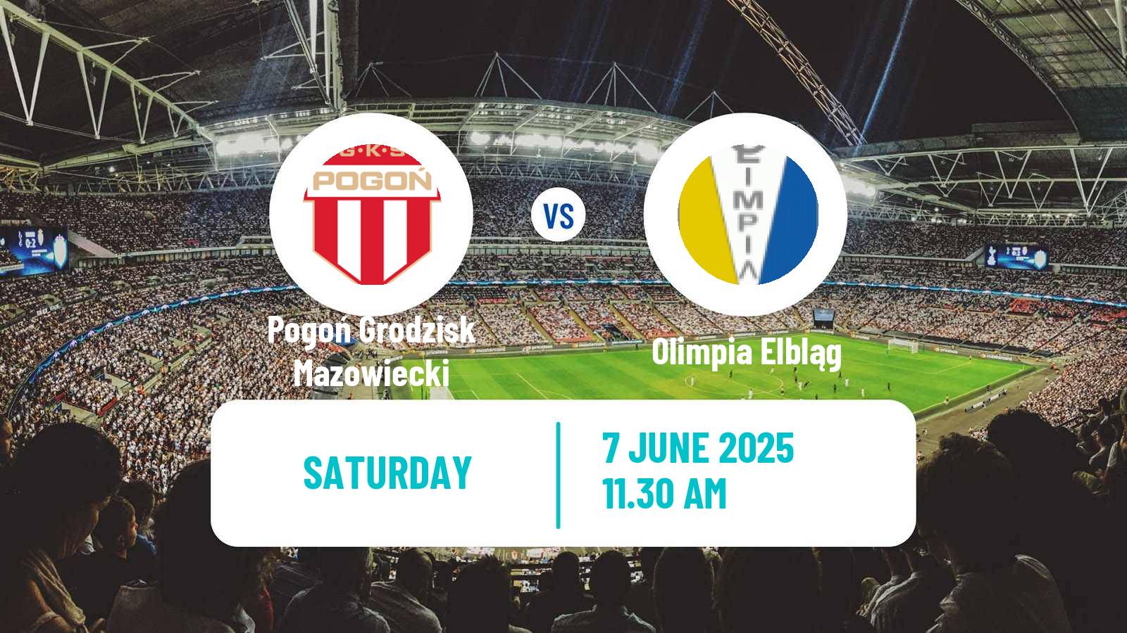Soccer Polish Division 2 Pogoń Grodzisk Mazowiecki - Olimpia Elbląg