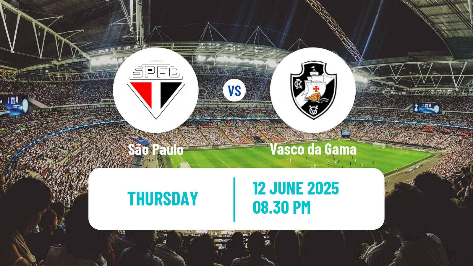 Soccer Brazilian Serie A São Paulo - Vasco da Gama