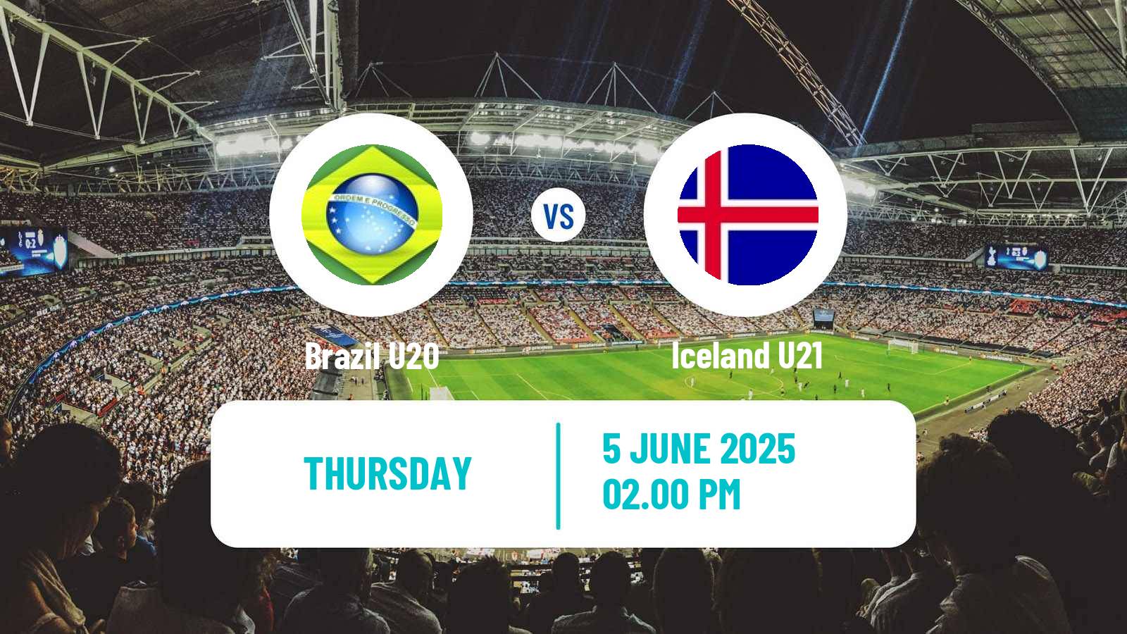 Soccer Friendly Brazil U20 - Iceland U21