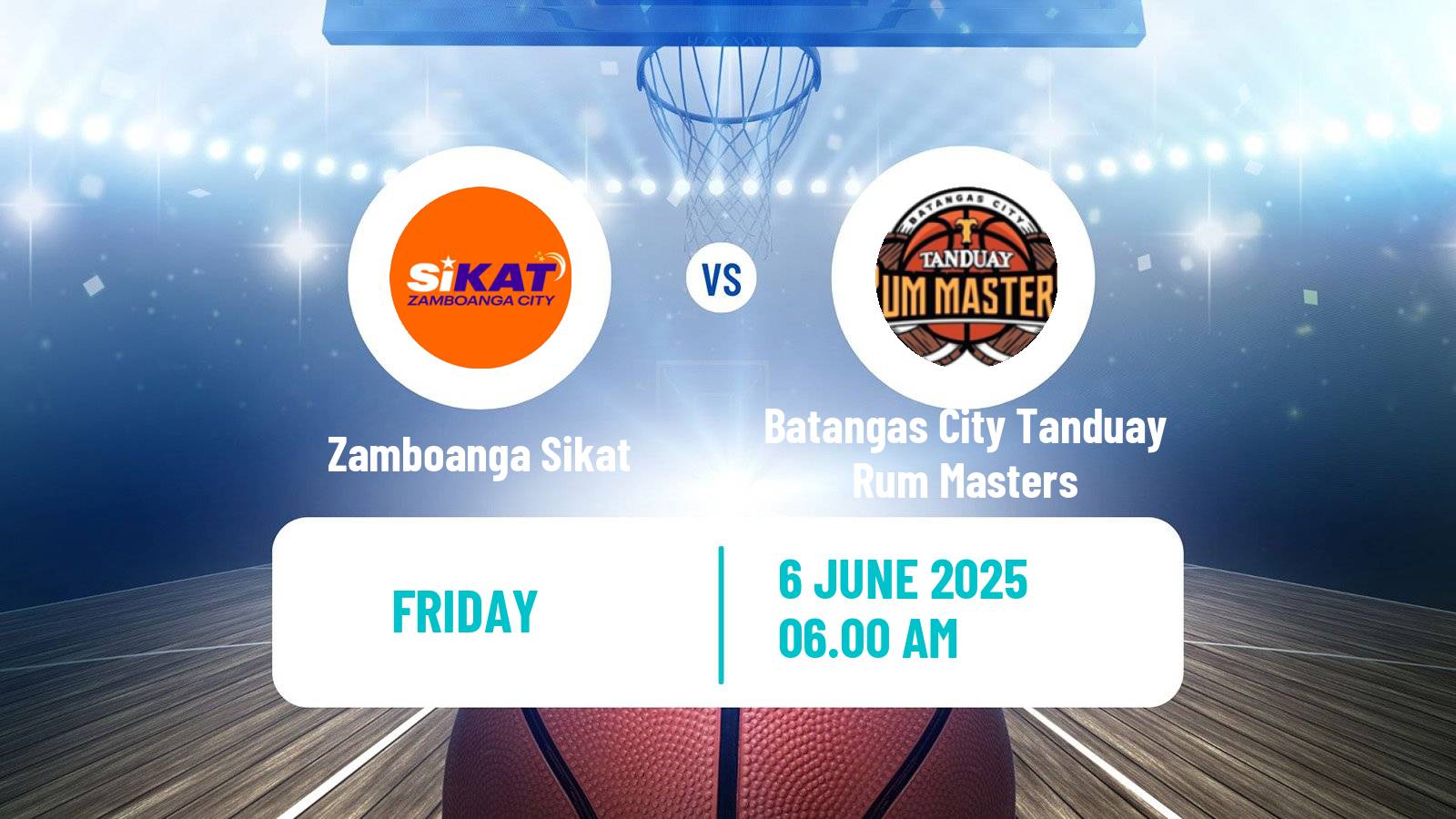 Basketball Philippines MBPL  Zamboanga Sikat - Batangas City Tanduay Rum Masters