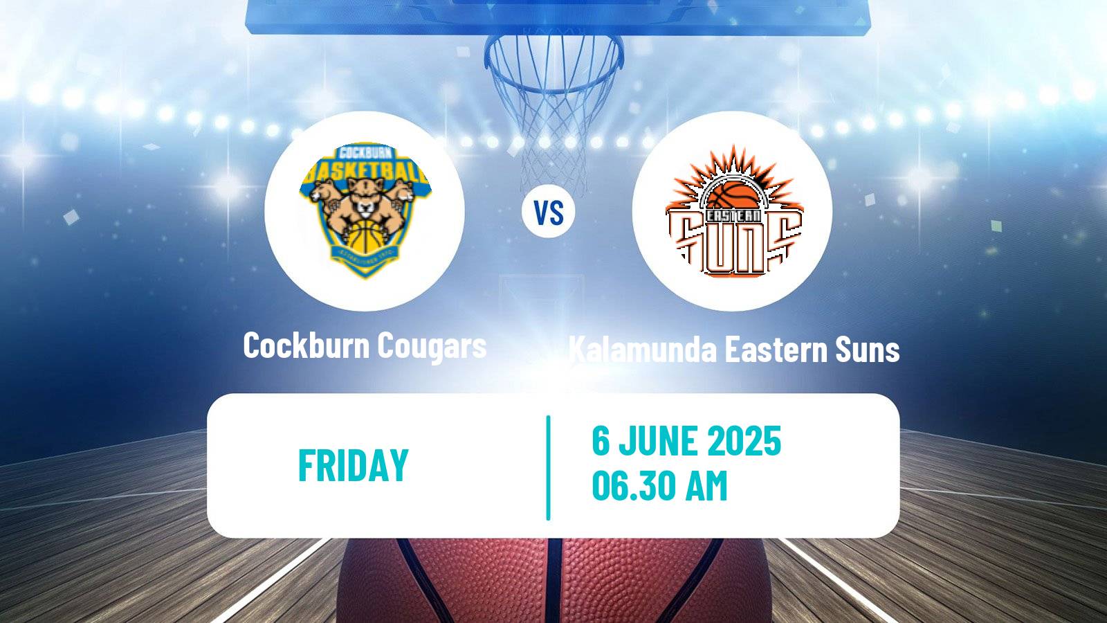 Basketball Australian NBL1 West Women Cockburn Cougars - Kalamunda Eastern Suns