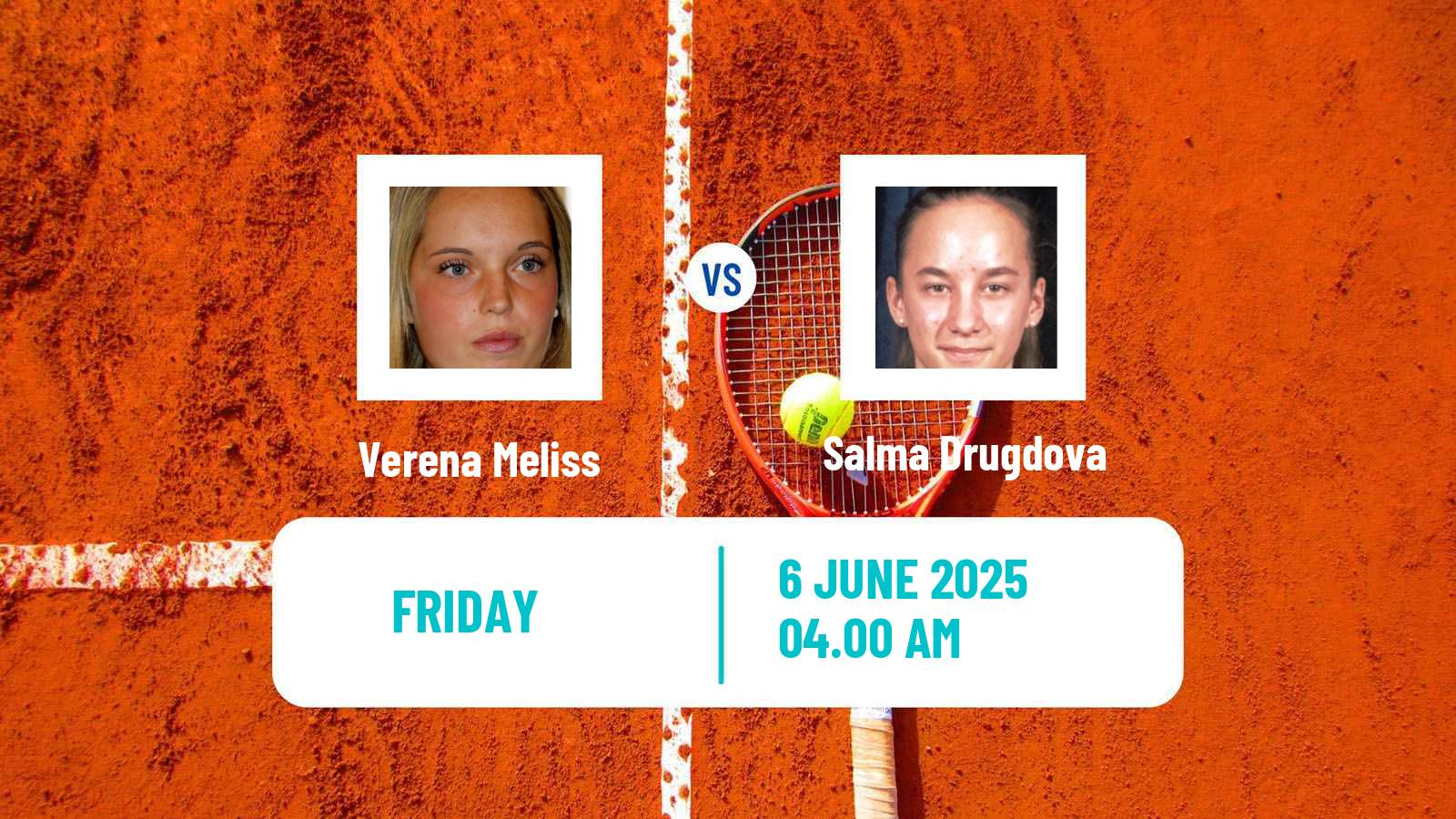 Tennis ITF W15 Osijek Women Verena Meliss - Salma Drugdova
