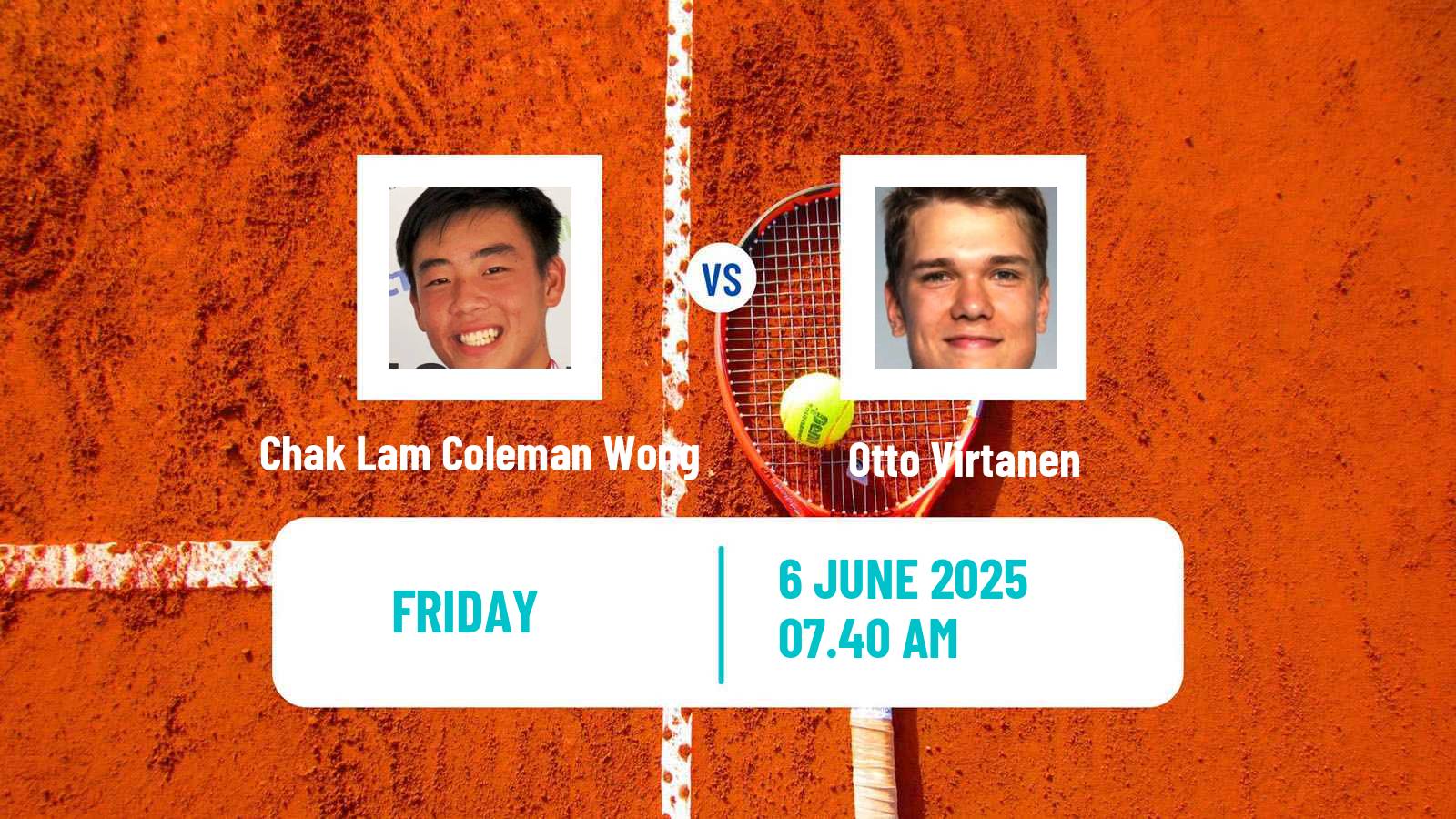 Tennis Birmingham Challenger Men Chak Lam Coleman Wong - Otto Virtanen