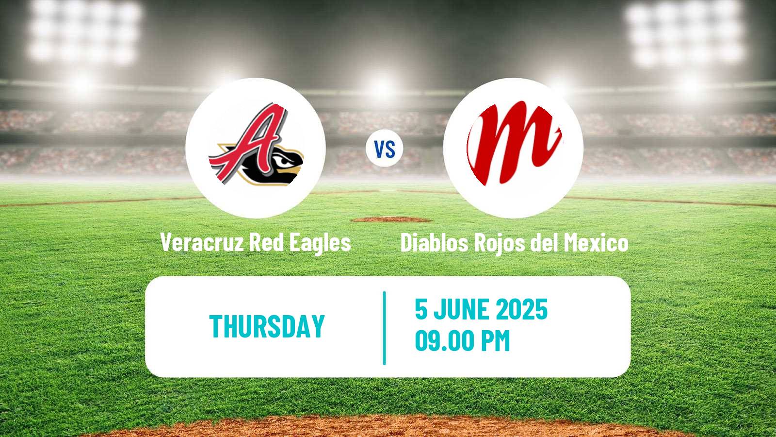 Baseball LMB Veracruz Red Eagles - Diablos Rojos del Mexico