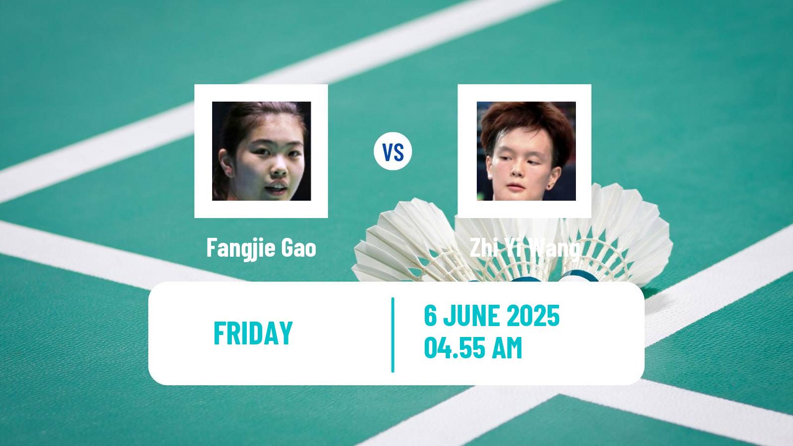 Badminton BWF World Tour Indonesia Open Women Fangjie Gao - Zhi Yi Wang