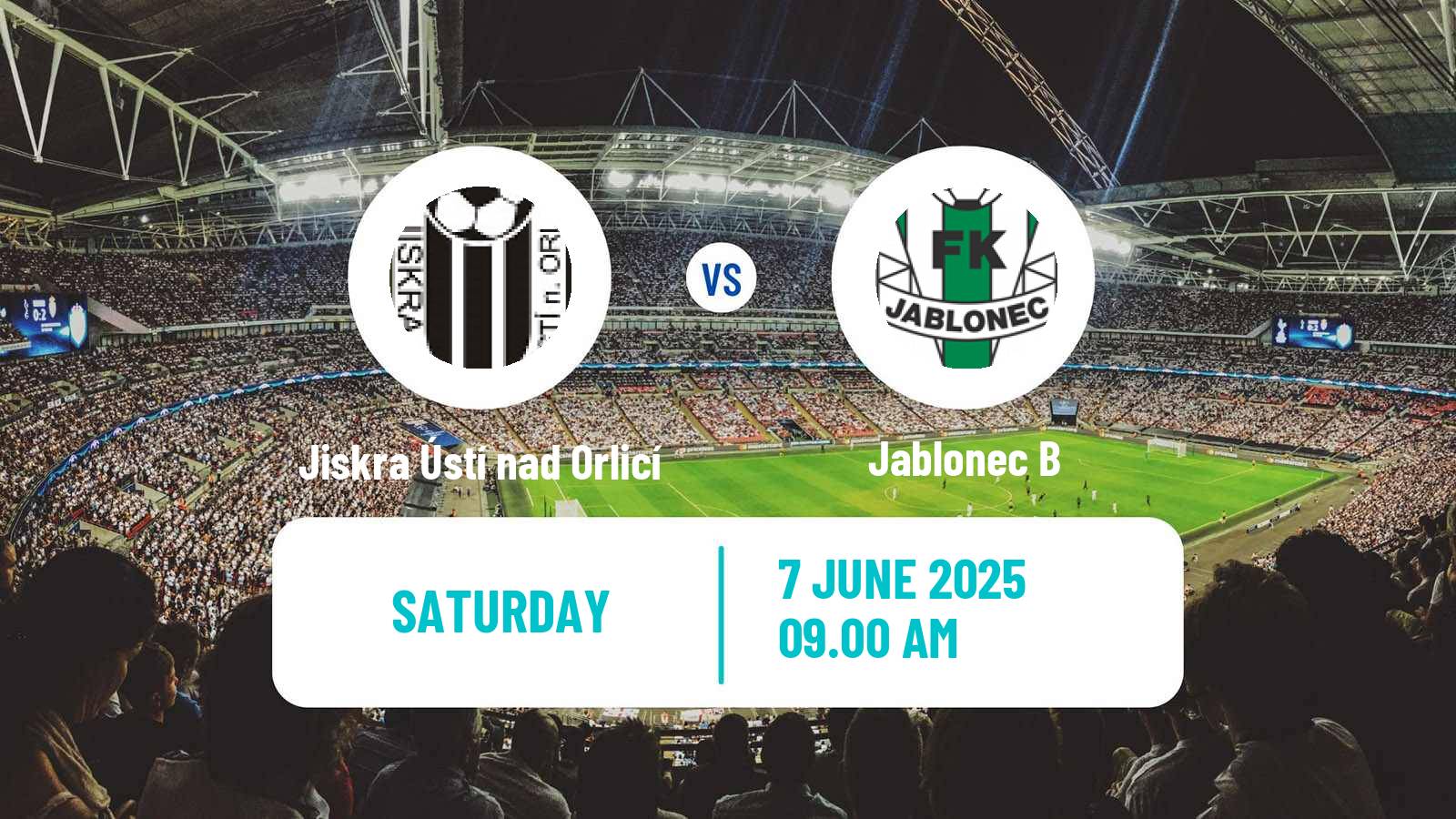 Soccer Czech CFL Group B Jiskra Ústí nad Orlicí - Jablonec B
