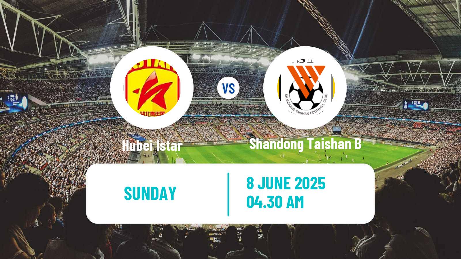 Soccer Chinese Yi League Hubei Istar - Shandong Taishan B