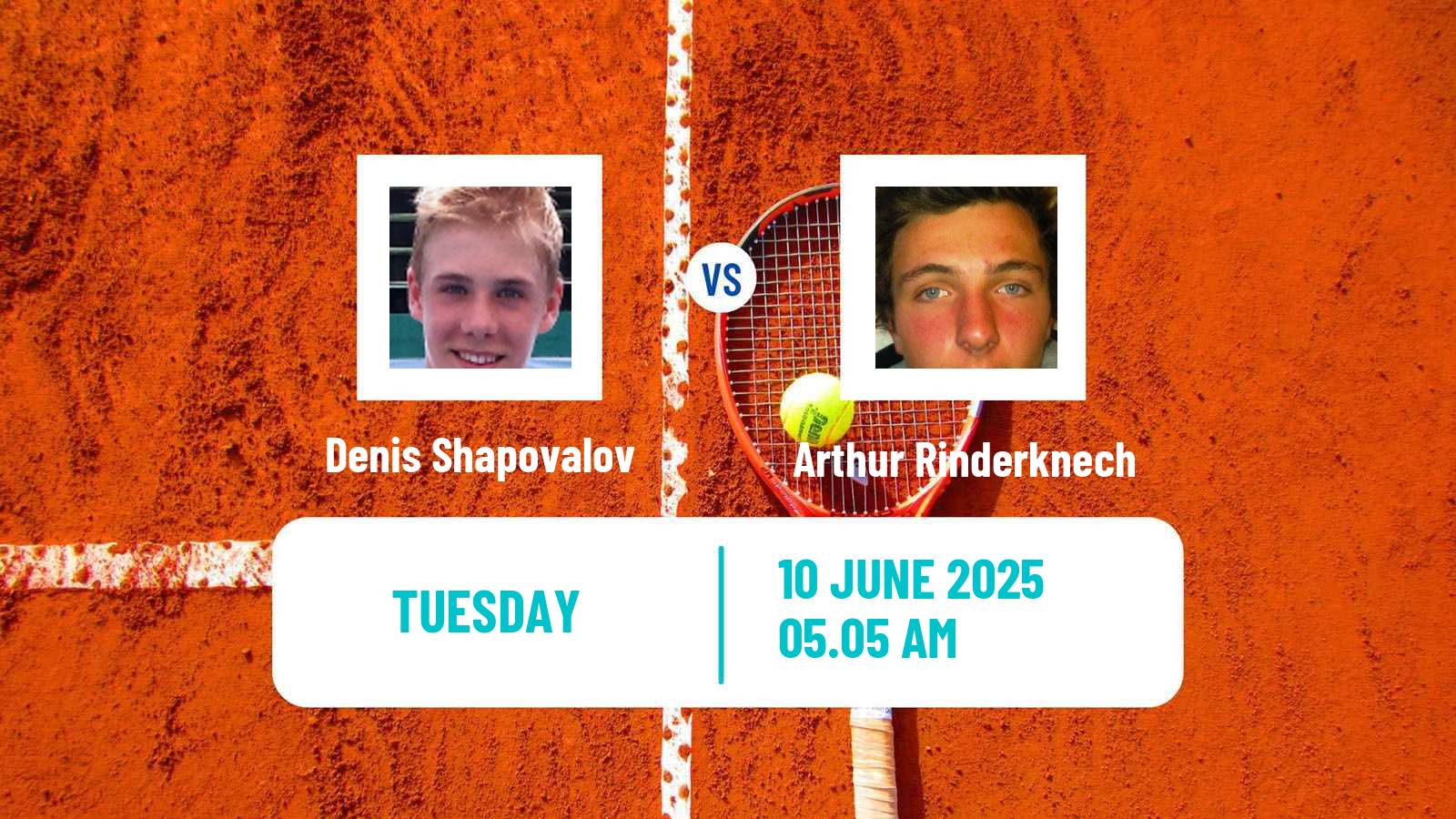 Tennis ATP Stuttgart Denis Shapovalov - Arthur Rinderknech
