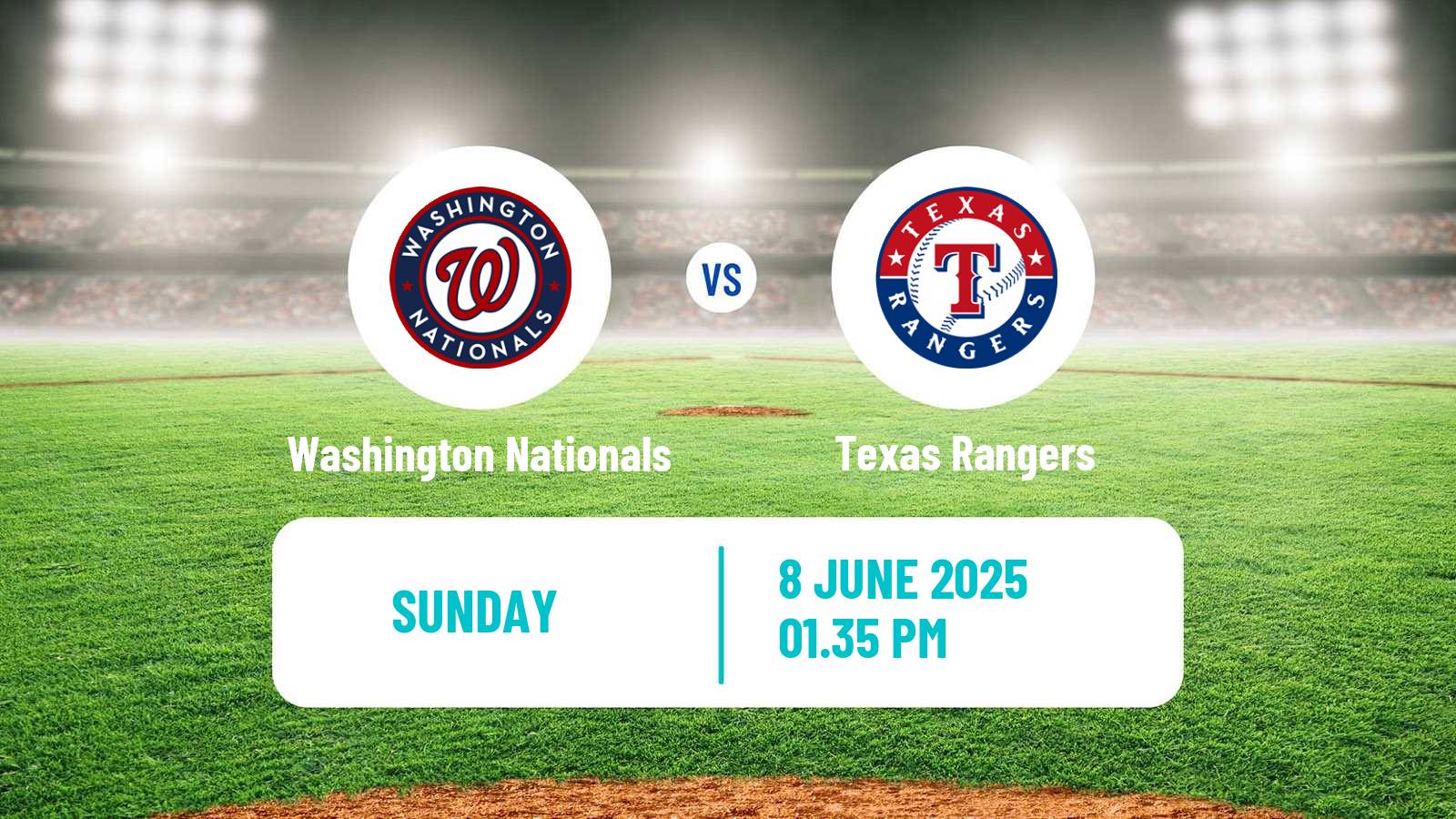 Baseball MLB Washington Nationals - Texas Rangers