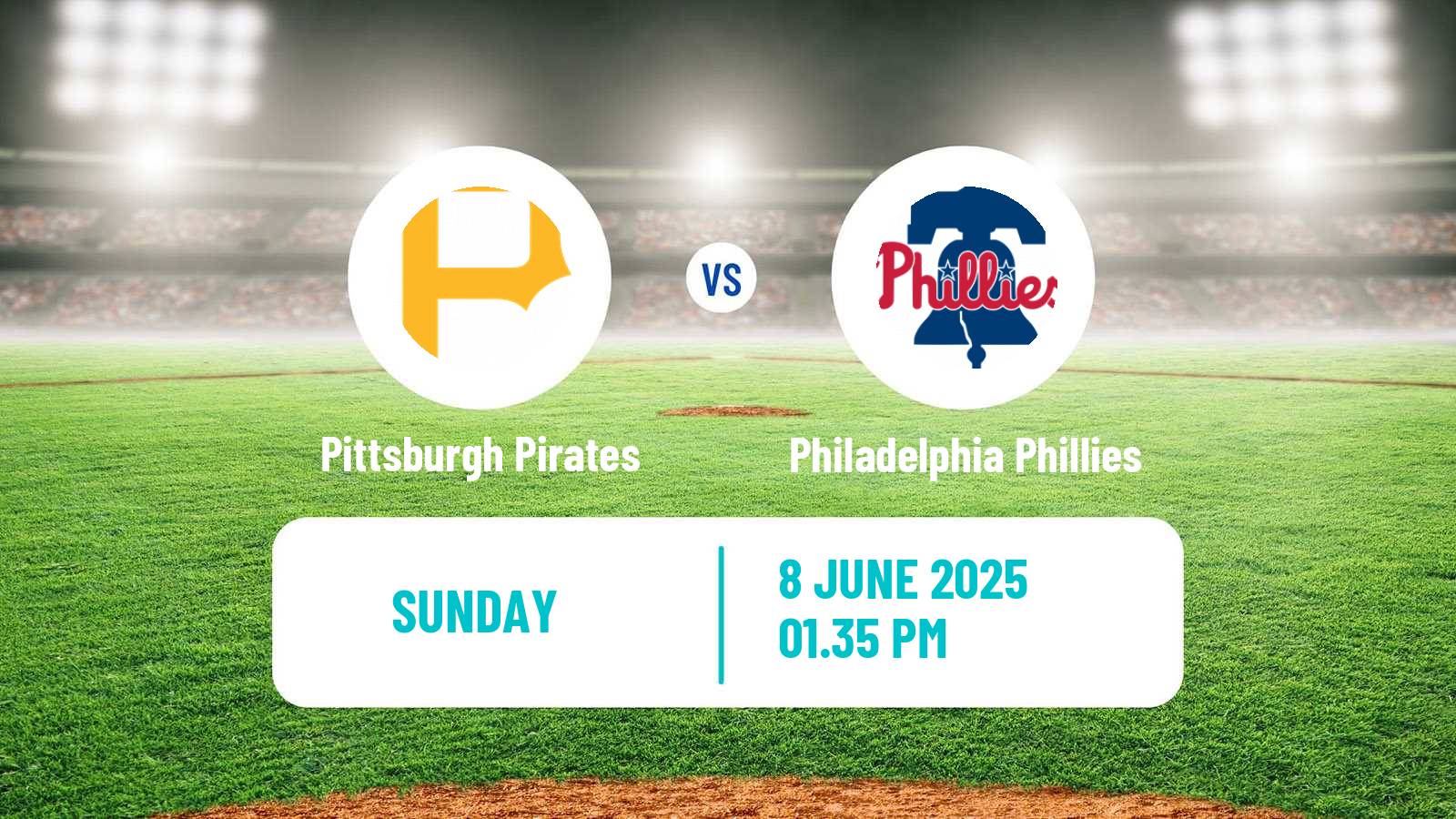 Baseball MLB Pittsburgh Pirates - Philadelphia Phillies