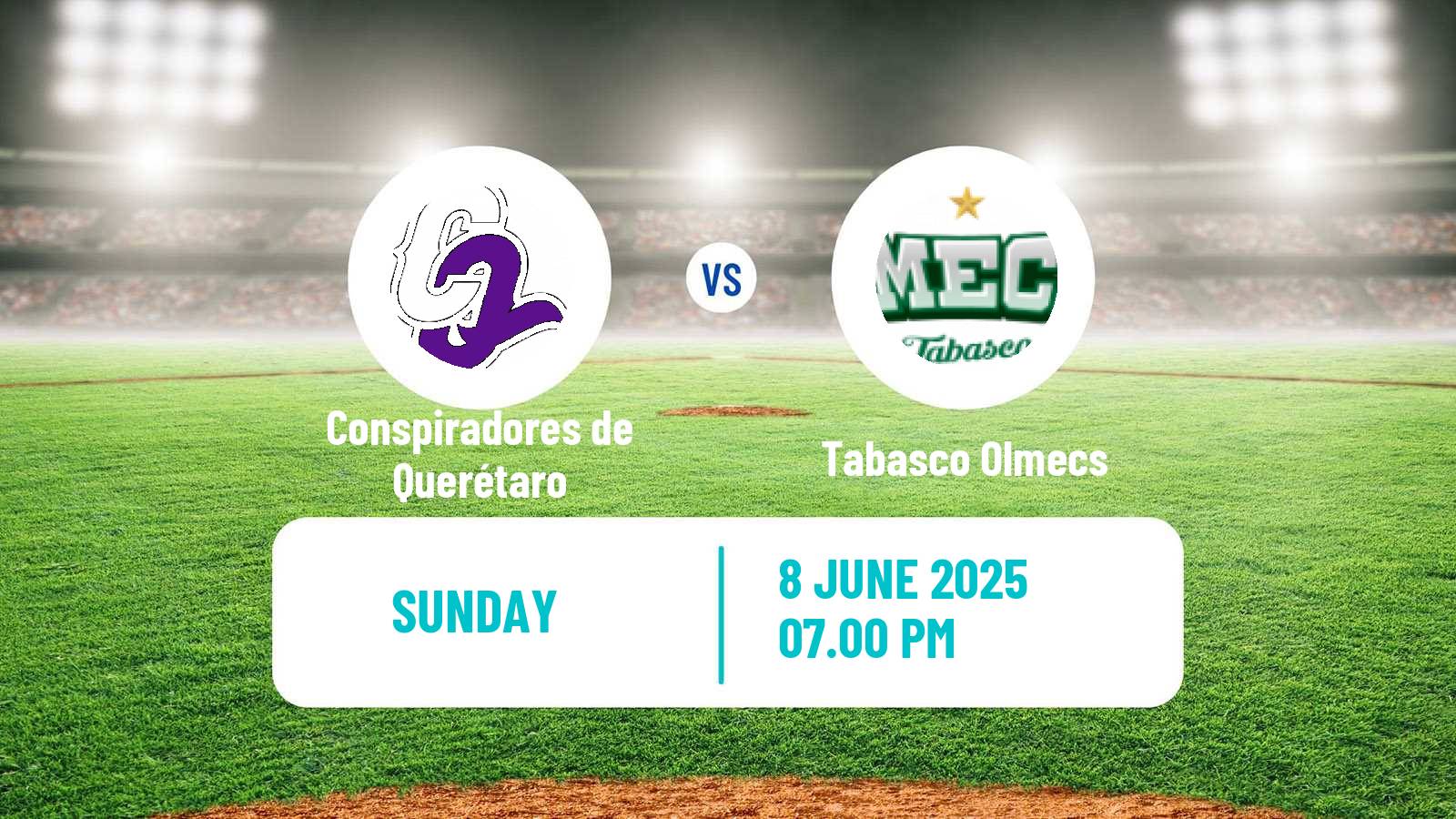 Baseball LMB Conspiradores de Querétaro - Tabasco Olmecs