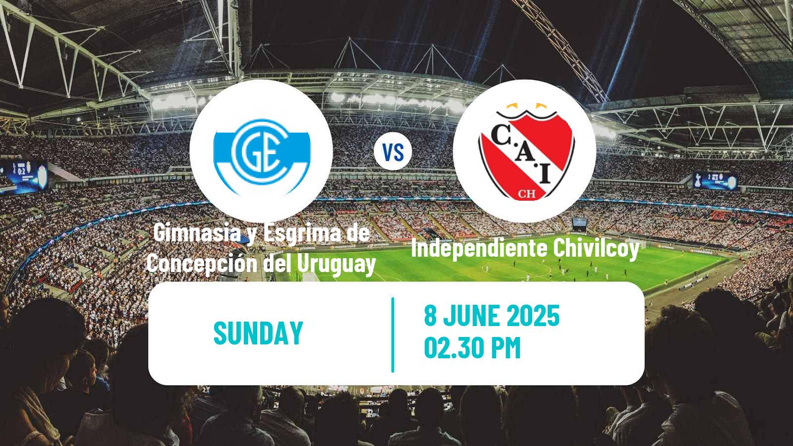 Soccer Argentinian Torneo Federal Gimnasia y Esgrima de Concepción del Uruguay - Independiente Chivilcoy