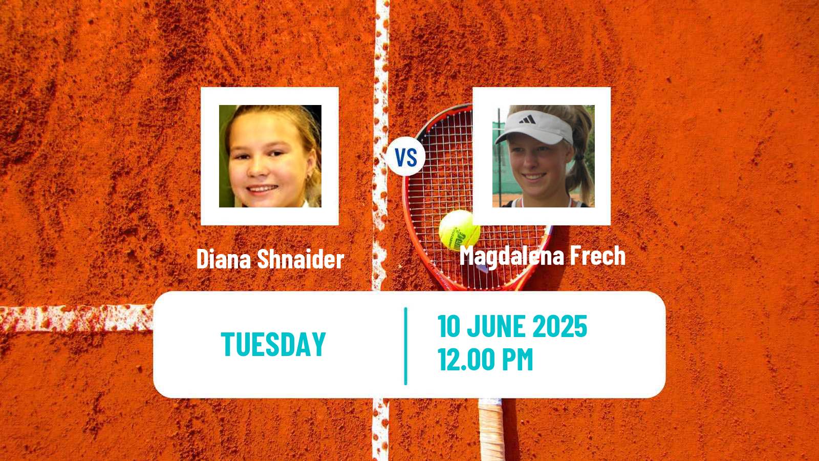 Tennis WTA London Diana Shnaider - Magdalena Frech