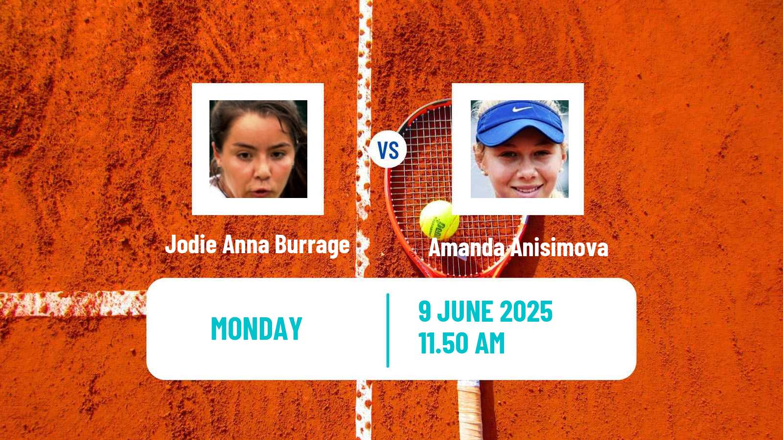 Tennis WTA London Jodie Anna Burrage - Amanda Anisimova