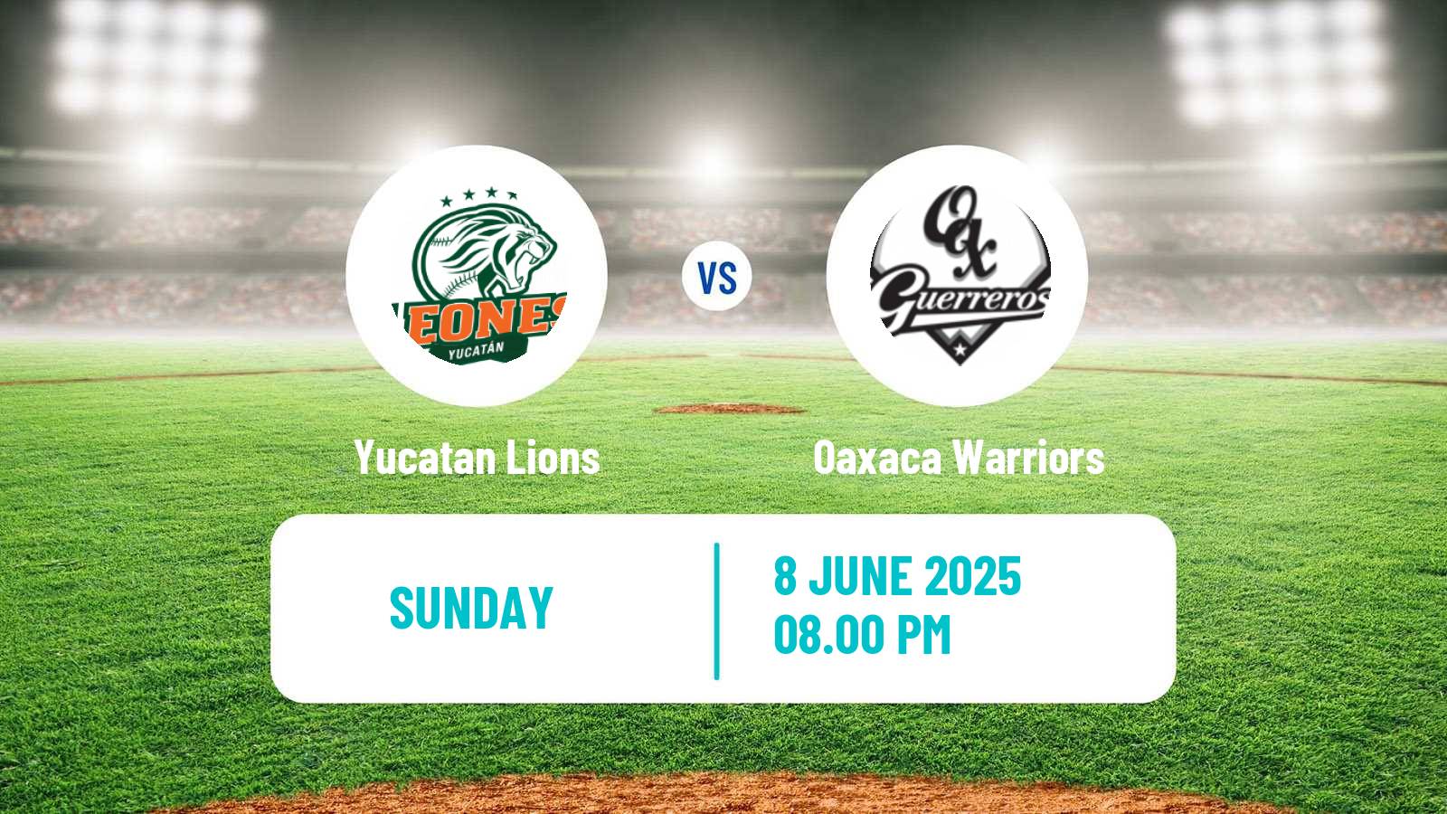 Baseball LMB Yucatan Lions - Oaxaca Warriors