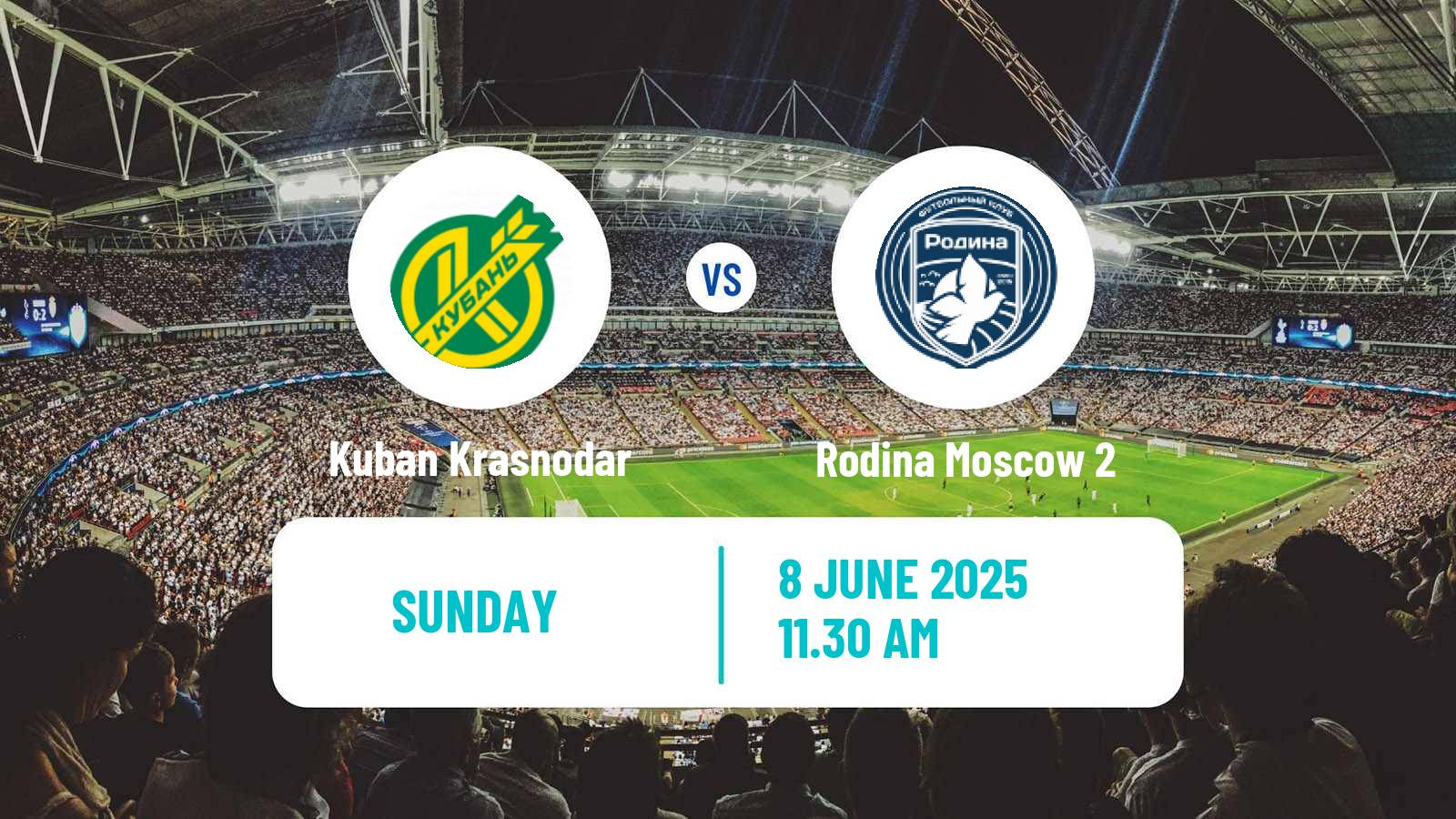 Soccer Russian FNL 2 Division A Gold Kuban Krasnodar - Rodina Moscow 2