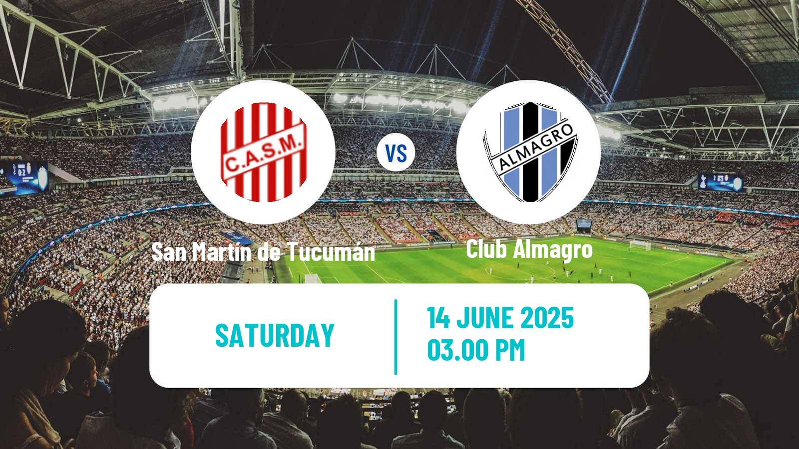 Soccer Argentinian Primera Nacional San Martín de Tucumán - Club Almagro