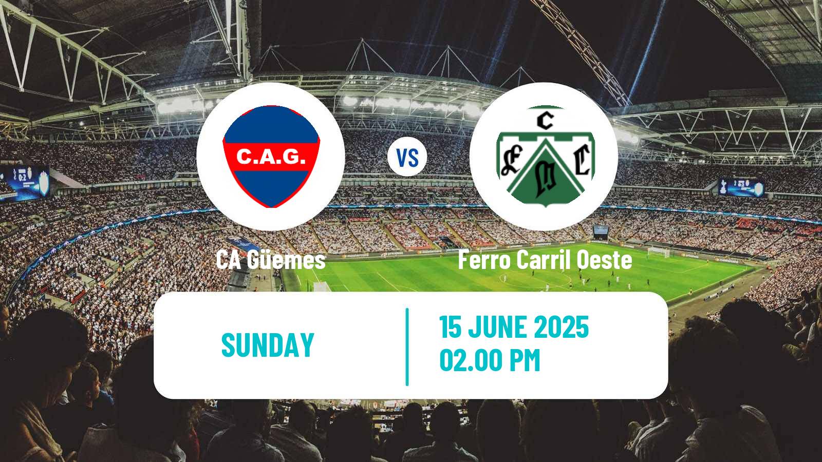 Football Argentinian Primera Nacional Güemes - Ferro Carril Oeste