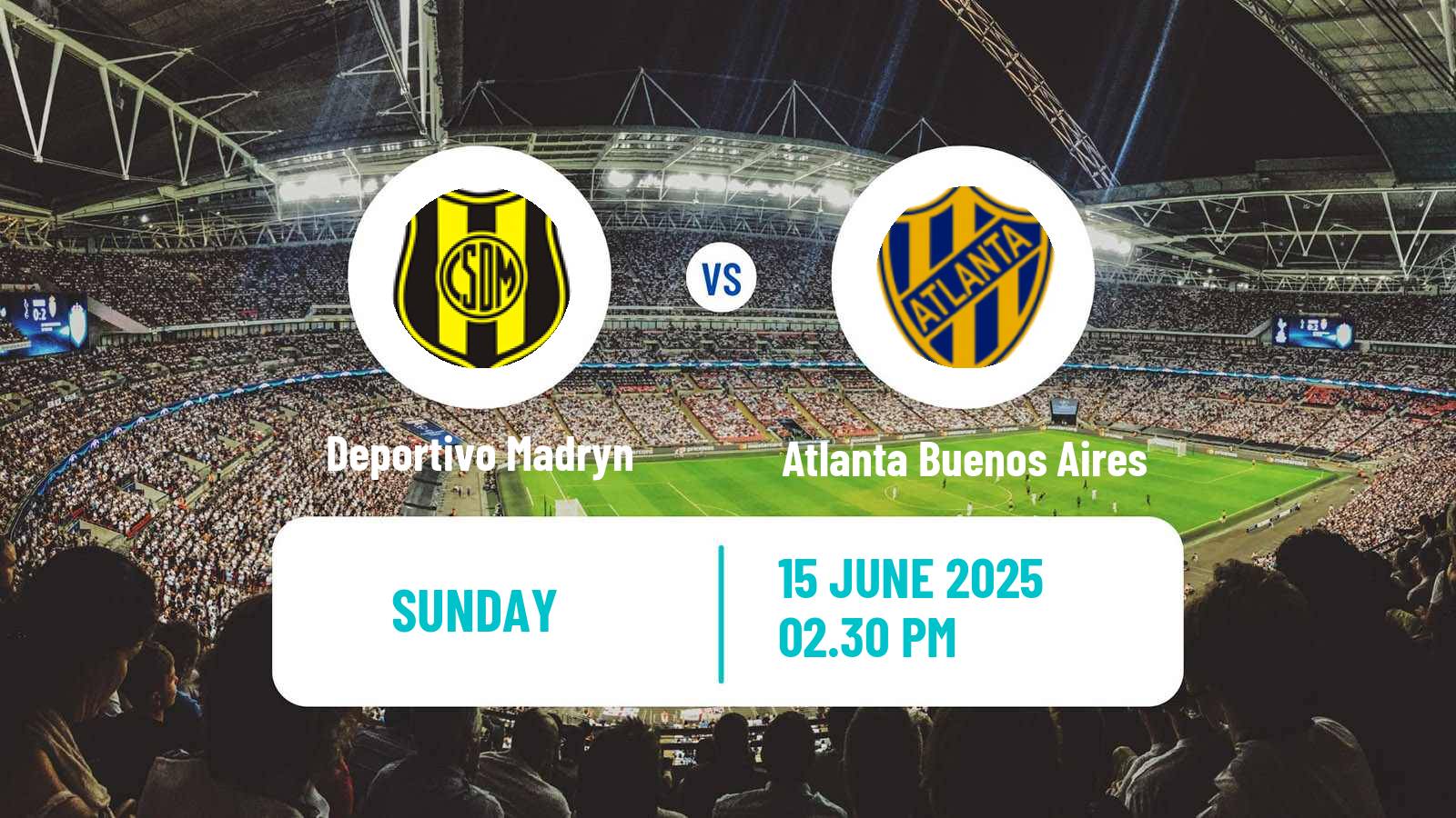 Soccer Argentinian Primera Nacional Deportivo Madryn - Atlanta Buenos Aires