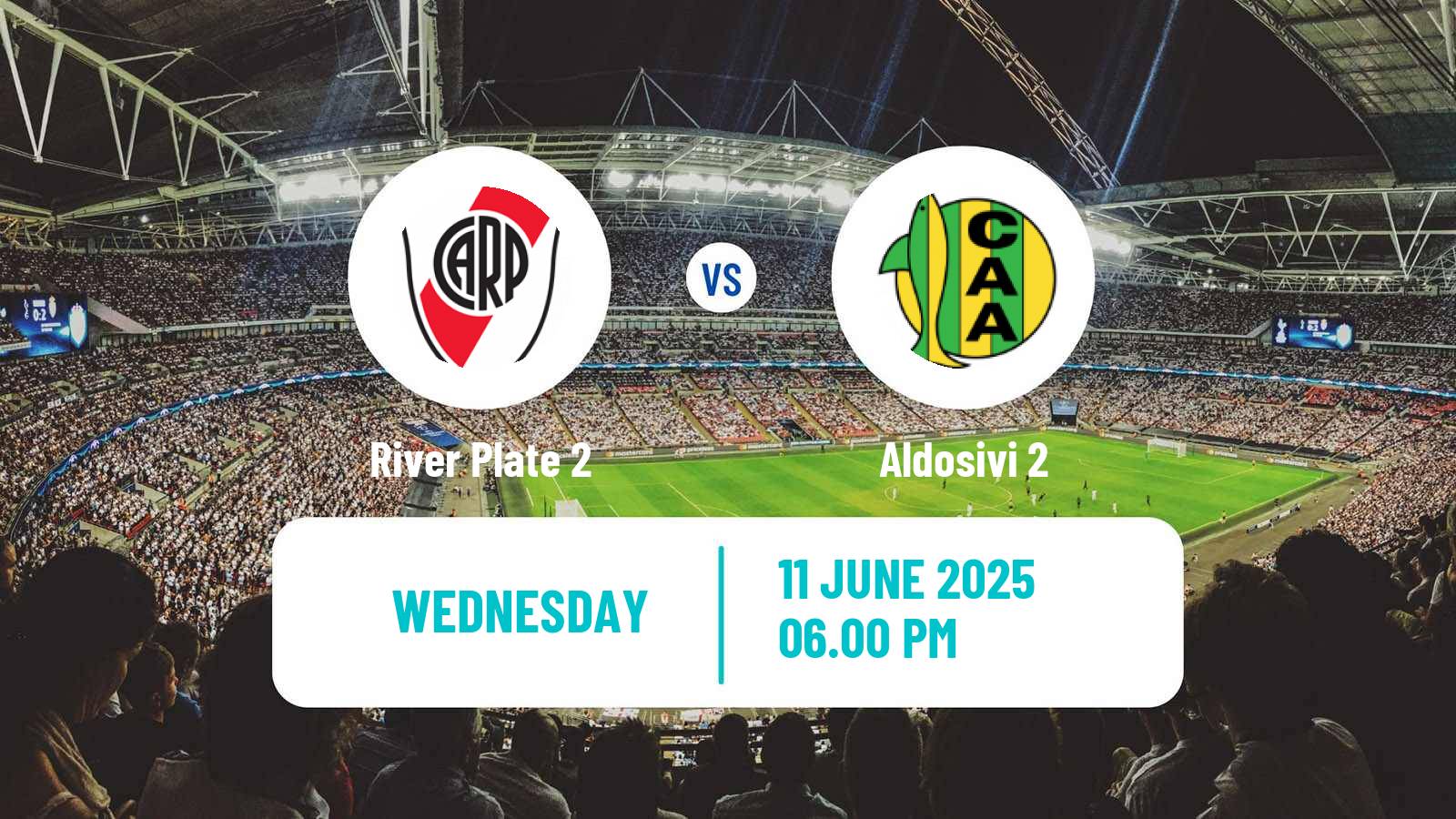 Soccer Argentinian Reserve League River Plate 2 - Aldosivi 2