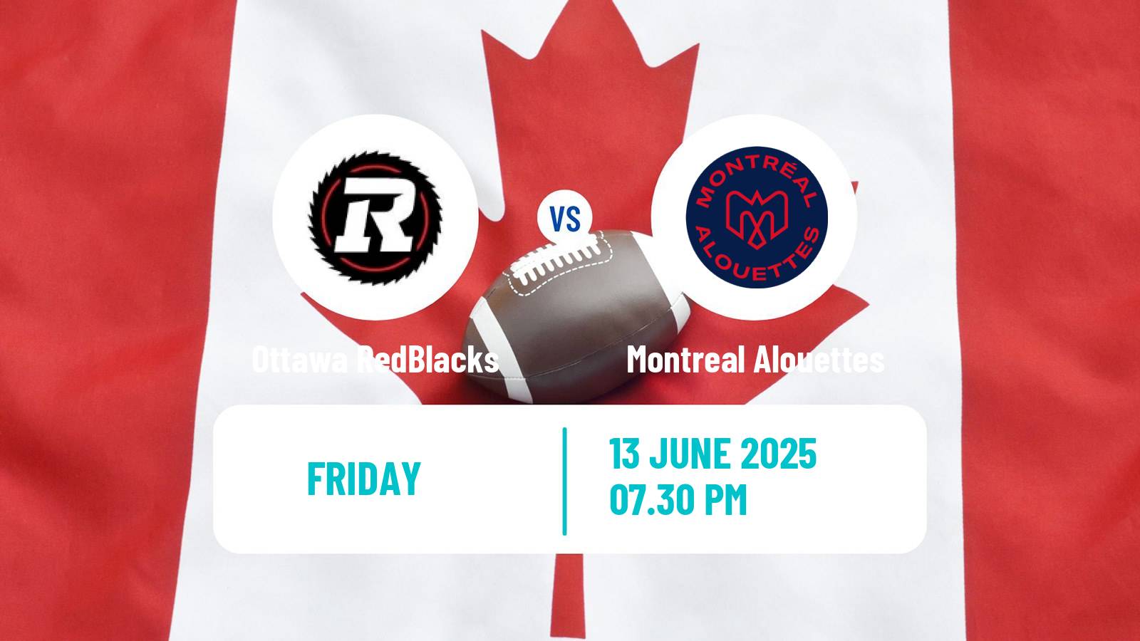 Canadian football CFL Ottawa RedBlacks - Montreal Alouettes