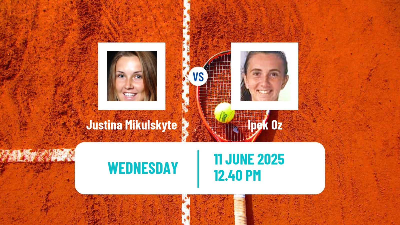 Tennis ITF W100 Biarritz Women Justina Mikulskyte - Ipek Oz