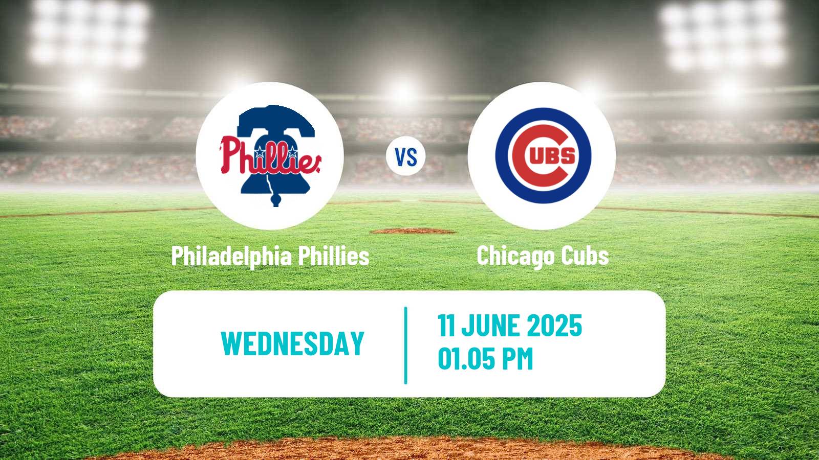 Baseball MLB Philadelphia Phillies - Chicago Cubs