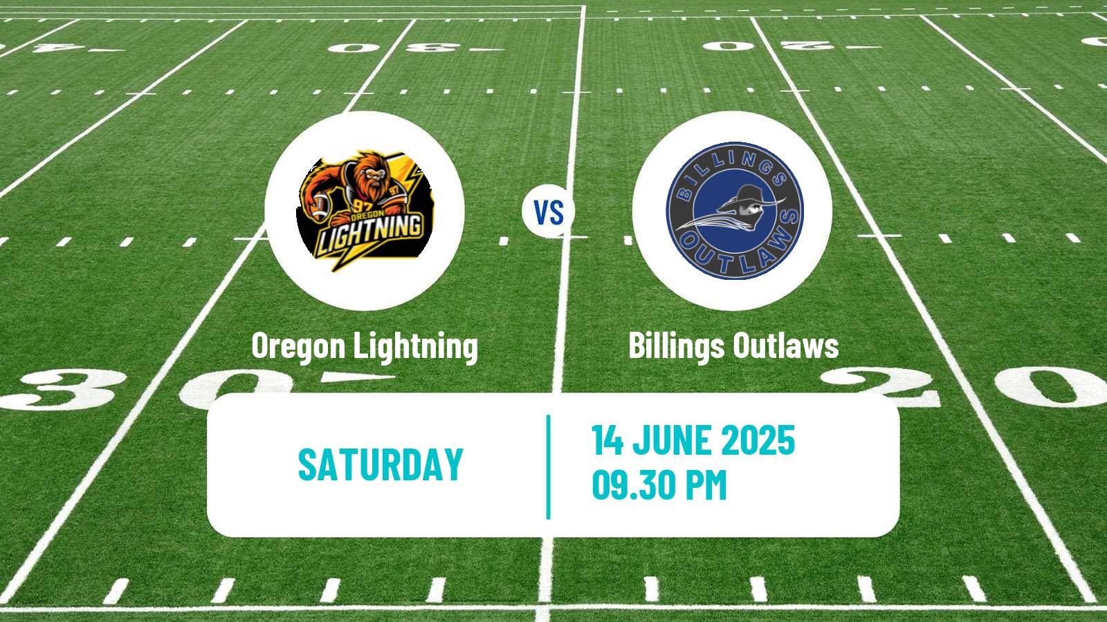 Arena football AF1 Oregon Lightning - Billings Outlaws