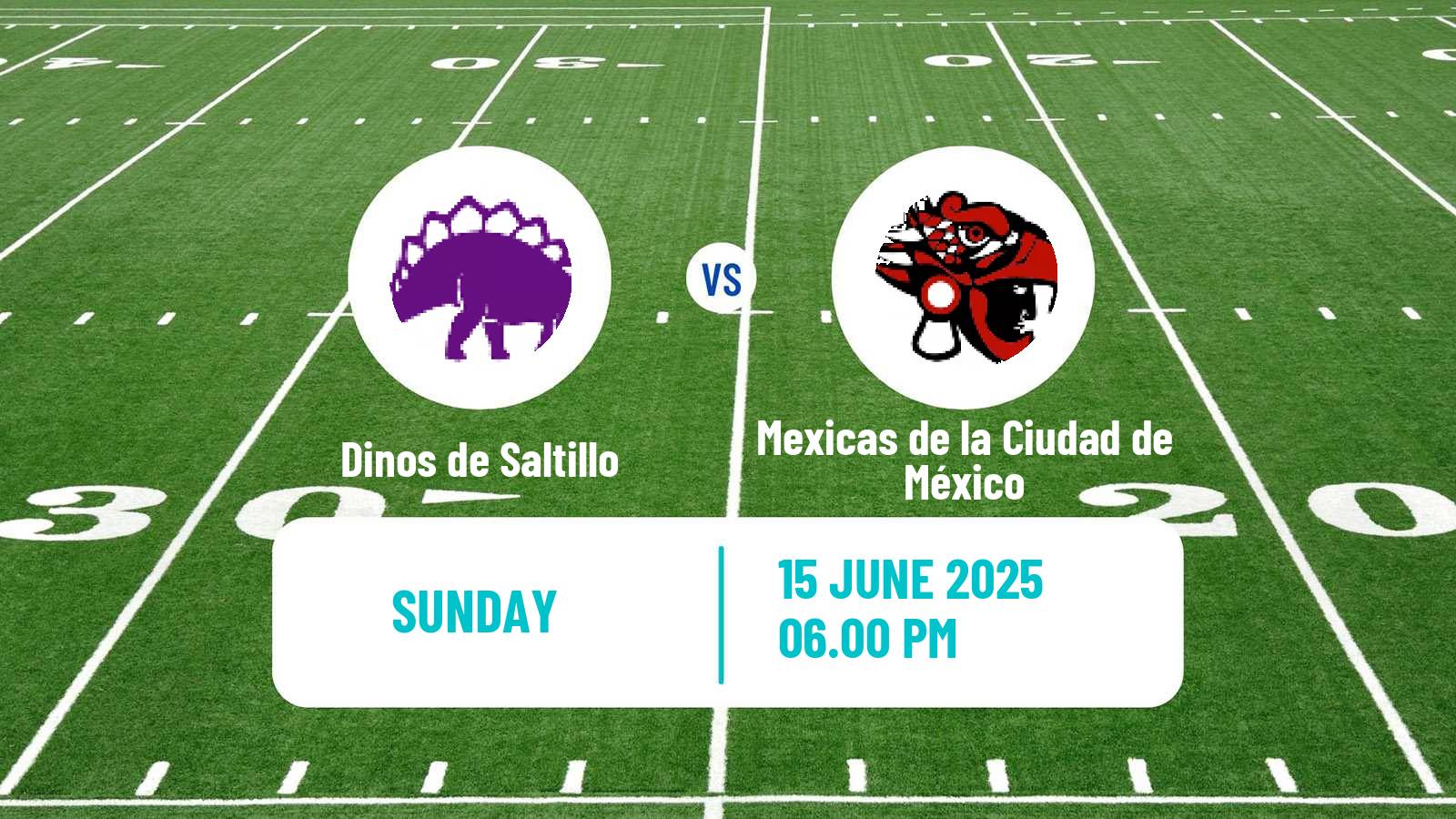 American football Mexican LFA Dinos de Saltillo - Mexicas de la Ciudad de México