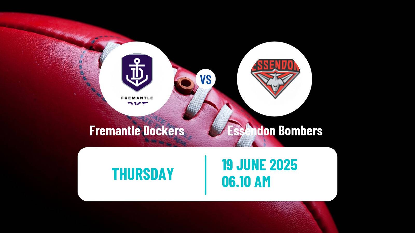 Aussie rules AFL Fremantle Dockers - Essendon Bombers