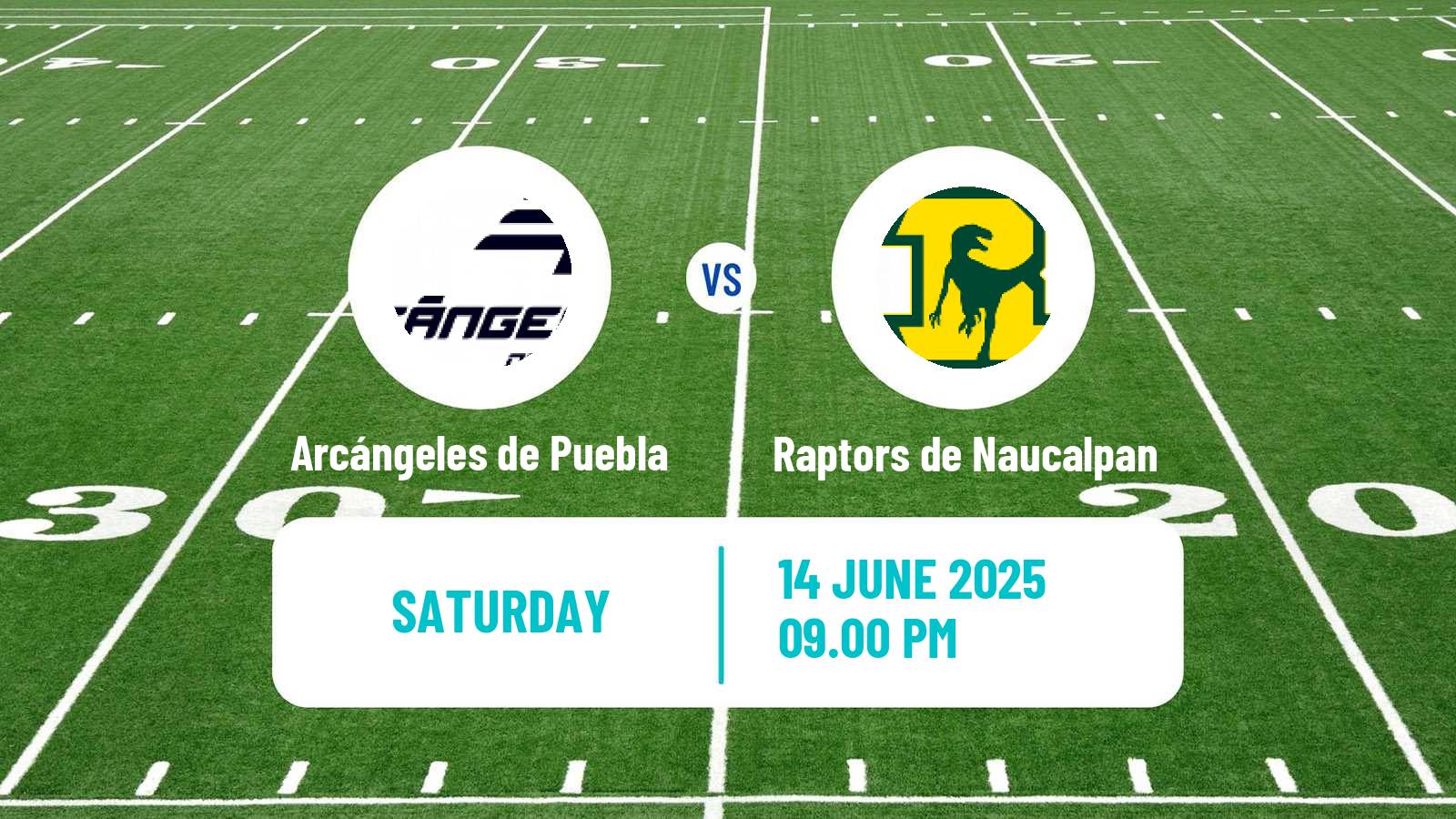 American football Mexican LFA Arcángeles de Puebla - Raptors de Naucalpan