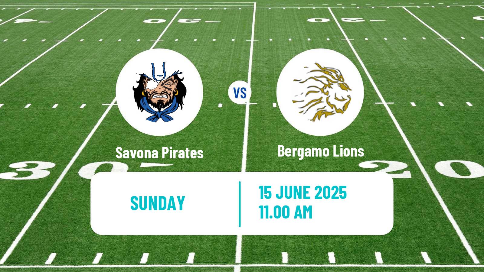 American football Italian IFL Savona Pirates - Bergamo Lions