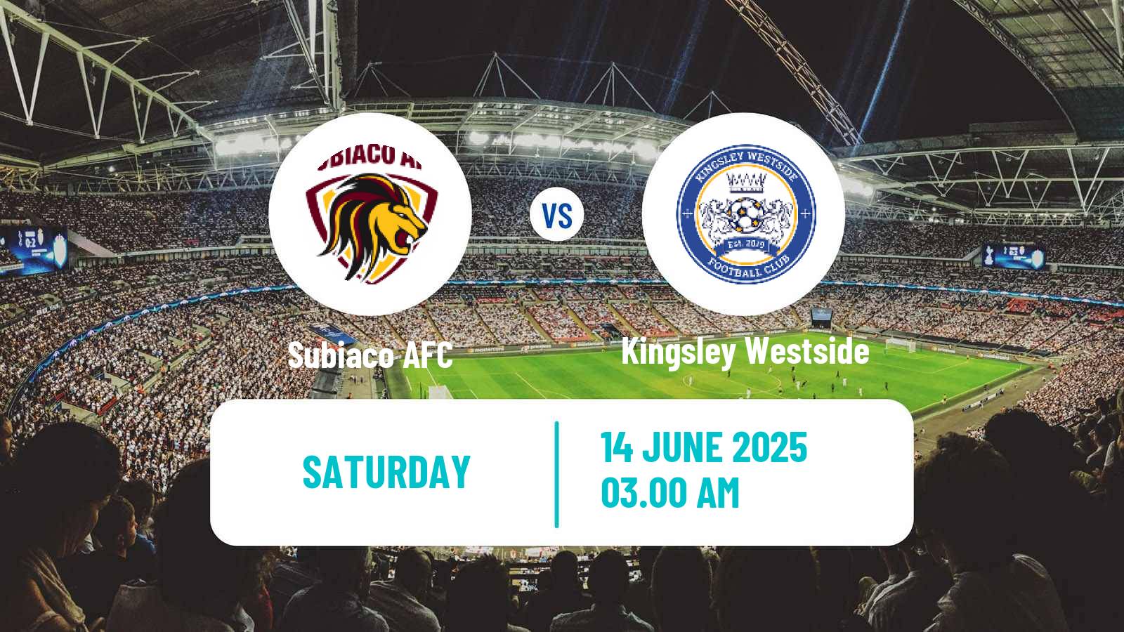 Soccer Australian WA State League Subiaco - Kingsley Westside