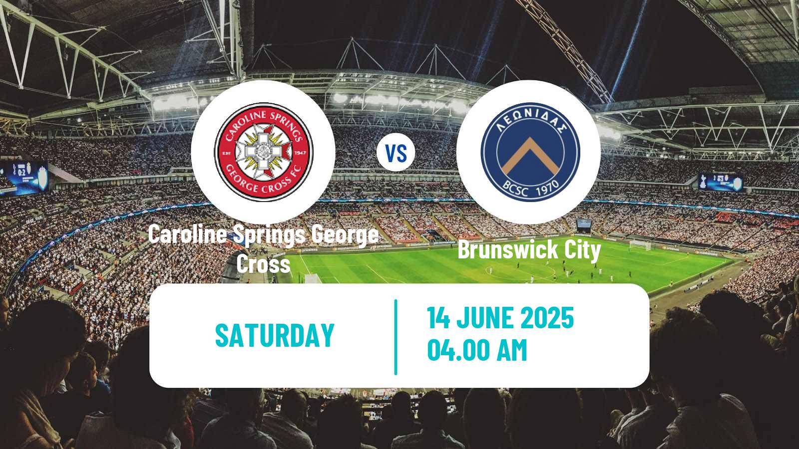 Soccer Australian Victoria Premier League Caroline Springs George Cross - Brunswick City